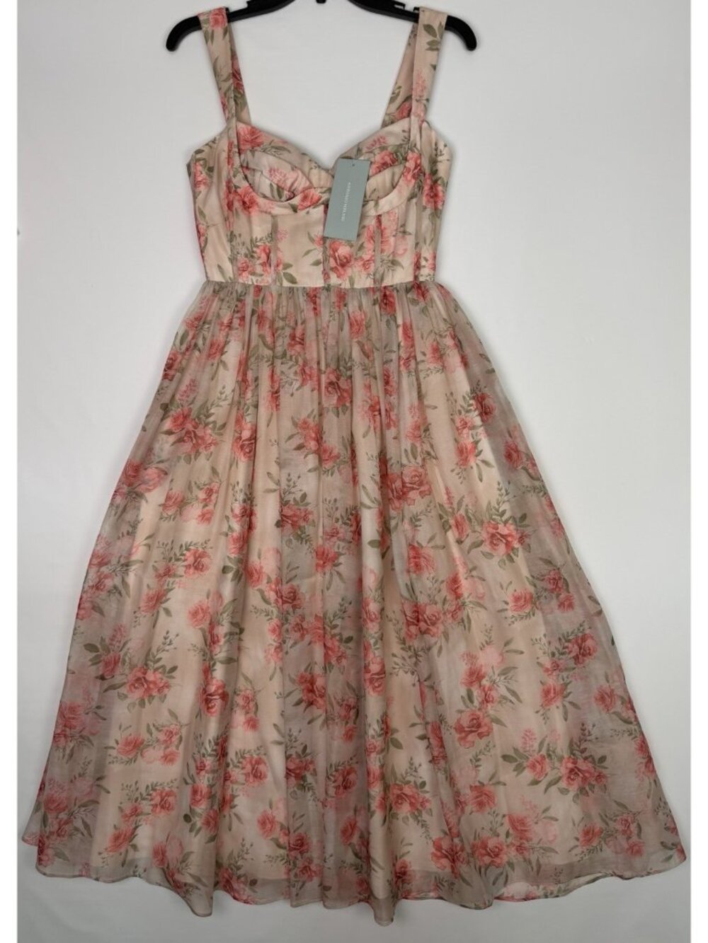 Antonio Melani Womens Size 4 Parker Floral Sweetheart Rose Midi Dress NWT